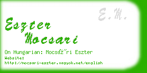 eszter mocsari business card